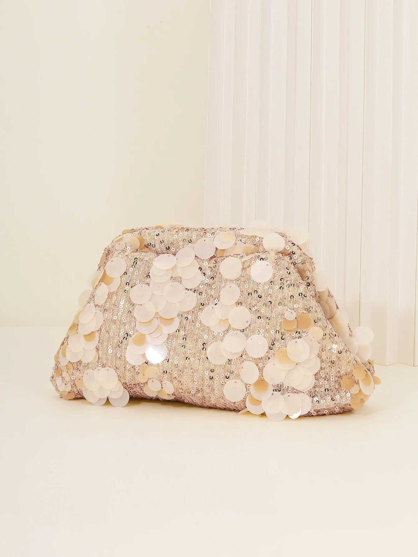Dinner bag Fashion sequin messenger bag Women's simple handbag, large sequin clutch bag Versatile chain shoulder messeng  bag