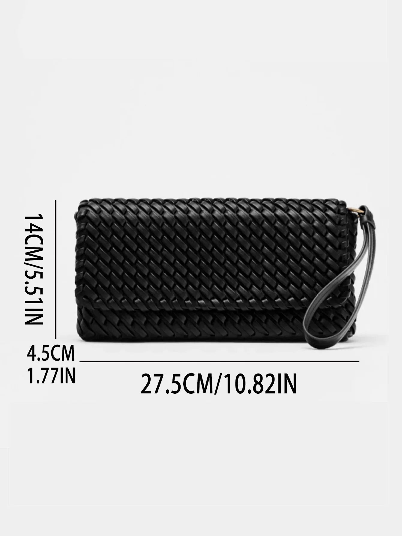 Luxury Woven Women's Bag Fashion PU Leather Shoulder Bags for Women Cover Flap Envelope Crossbody Bag Designer Bags Clutch Purse