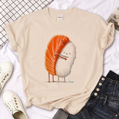 Sushi Shirt t shirt women manga harajuku streetwear t shirt female funny clothes