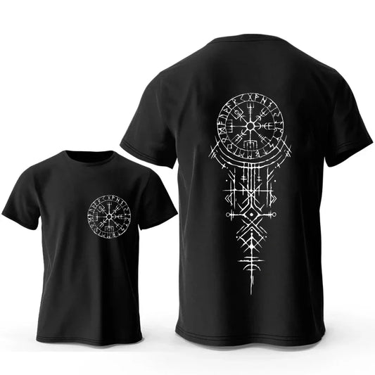 Viking Runic Compass Graphic T Shirts Funny Trip Tshirts Short Sleeve Tops Fashion Casual Harajuku T-shirts Men Brand T-shirts