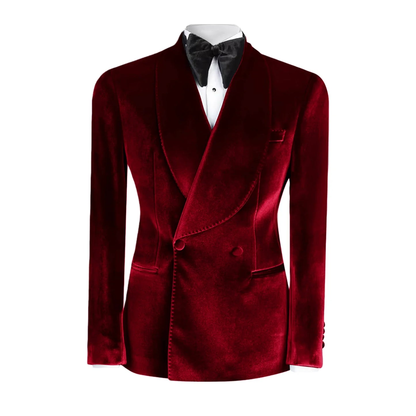 Vintage Velvet Wedding Tuxedos Jacket Double Breasted Men Blazers Suit Peaked Lapel Groom Wear Party Sport Coats Customized