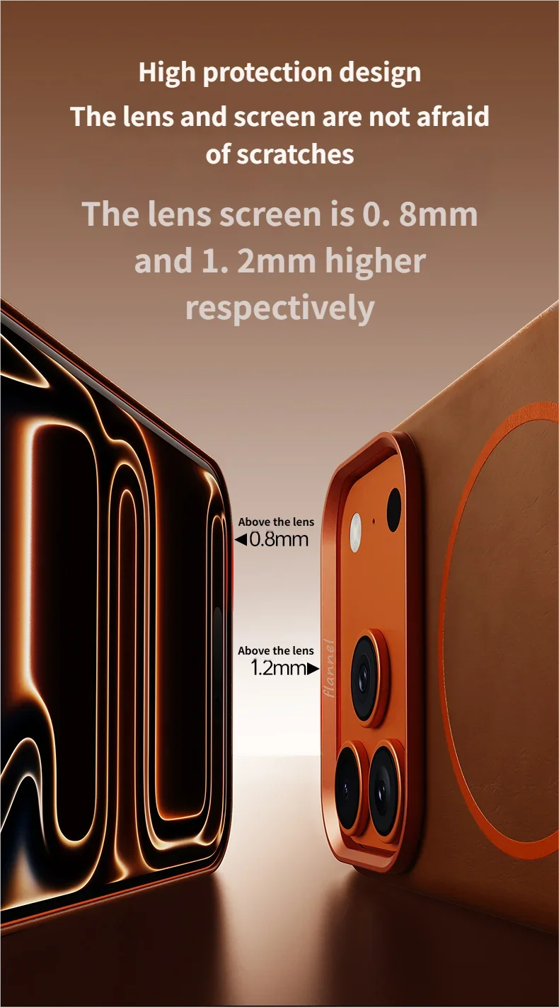 High-End Elephant Leather Texture Magnetic Phone Case for IPhone 17 Pro Max Air for Magsafe Wireless Charging Full Protect Cover