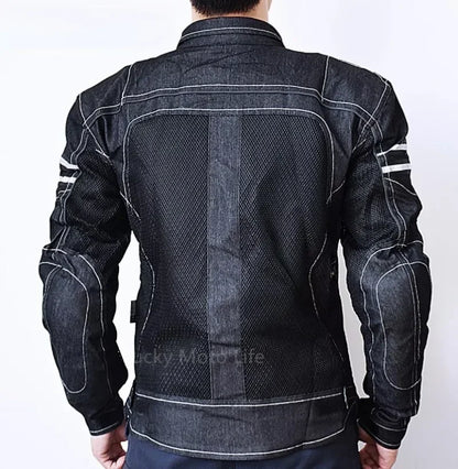 Jacket Spring Breathable Denim Mesh Racing Ride High-performance Drop Resistance Clothing Motorcycle Jacket