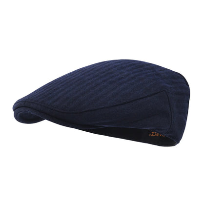 Men's Herringbone Flat Ivy Newsboy Hat Wool Blend Gatsby Cabbie Cap