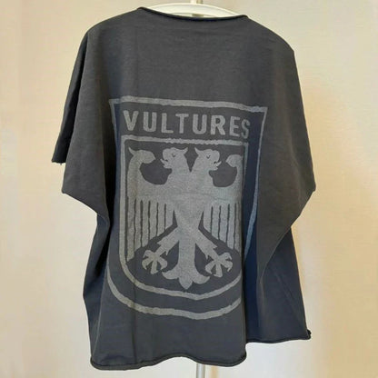 Double Eagle Head Print Vulture Sweatshirts Cotton Cutting Top Casual Loose Long Sleeve Hiphop Street Men Women Kanye Tshirts