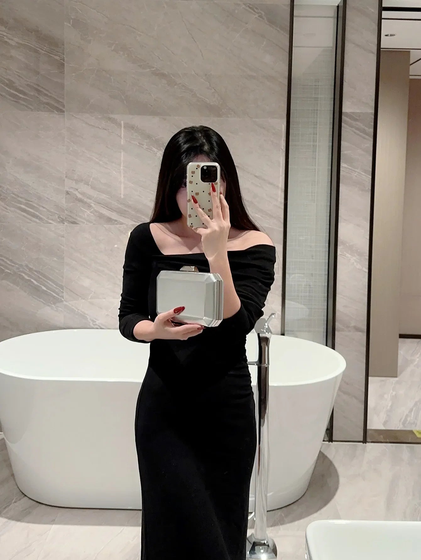 European and American Fashionable Dinner Bag Metal Buckle Clutch Bag Square Box Bag Crossbody Chain Bag Evening Bag Dress Bag