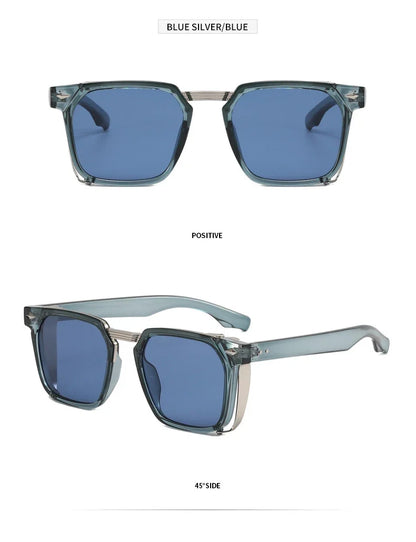 2023 Fashion Punk Sunglasses For Men Vintage Square Steampunk Glasses Luxury Sunglasses Women Trending Sonnenbrille Gafas De Sol