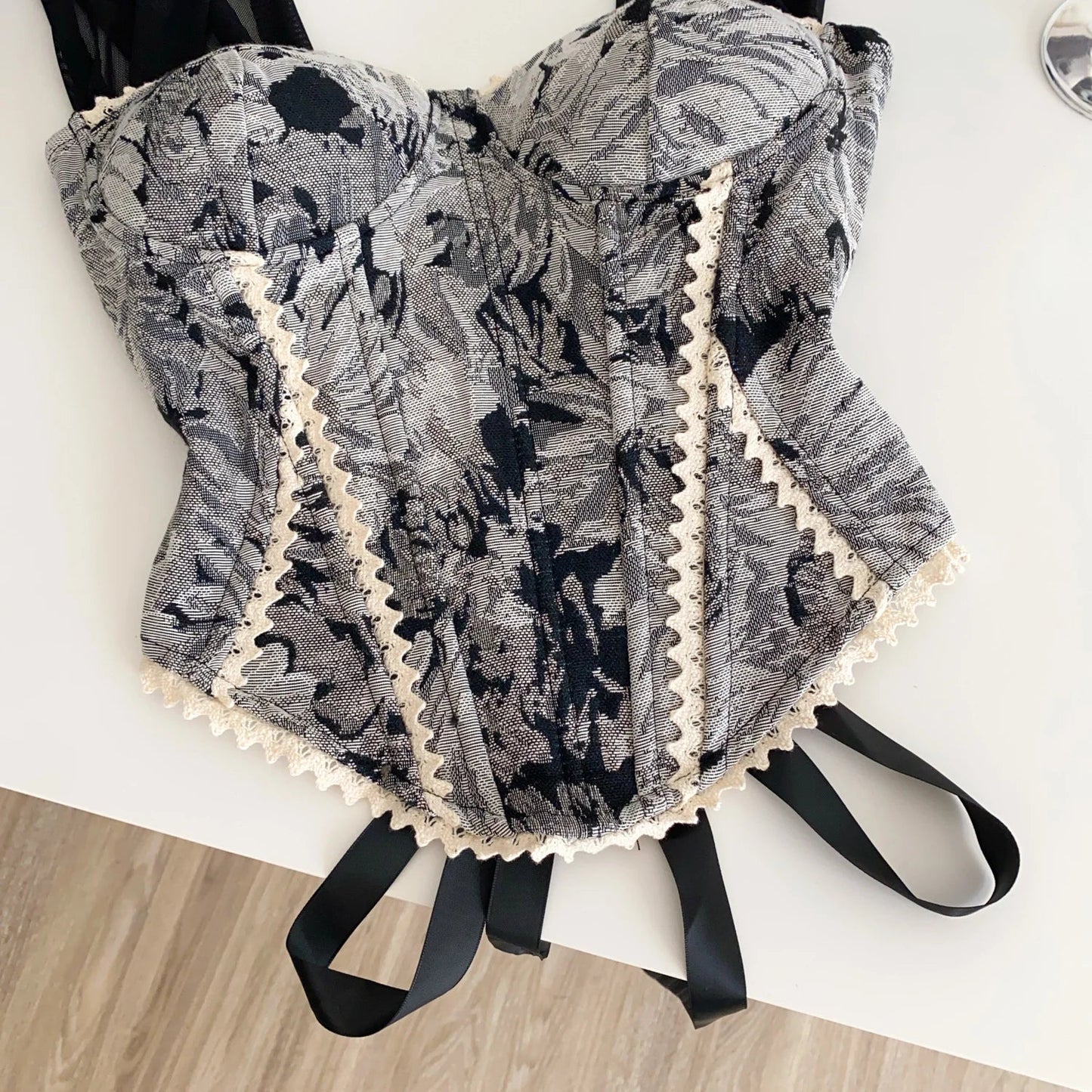 American Retro Print Evening Camisole Female Strap Lace Spliced Slim Top 2025 Streetwear Floral Vintage Beach Tank Top