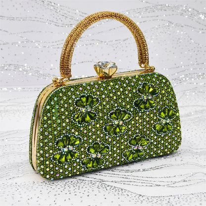 Festive Elegance: Spot Goods Dazzling Heels and Chic Long Bag Clutch Perfect Combination Of Shoes And Bag for Special Occasions