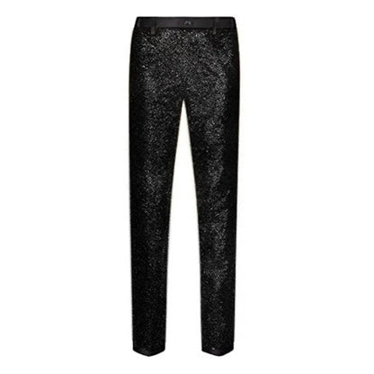 New 2026 Men's Sequin Glitter Suit Pants Fashion Slim Fit Straight Dress Trousers Party Stage Performance Costumes Pants for Men