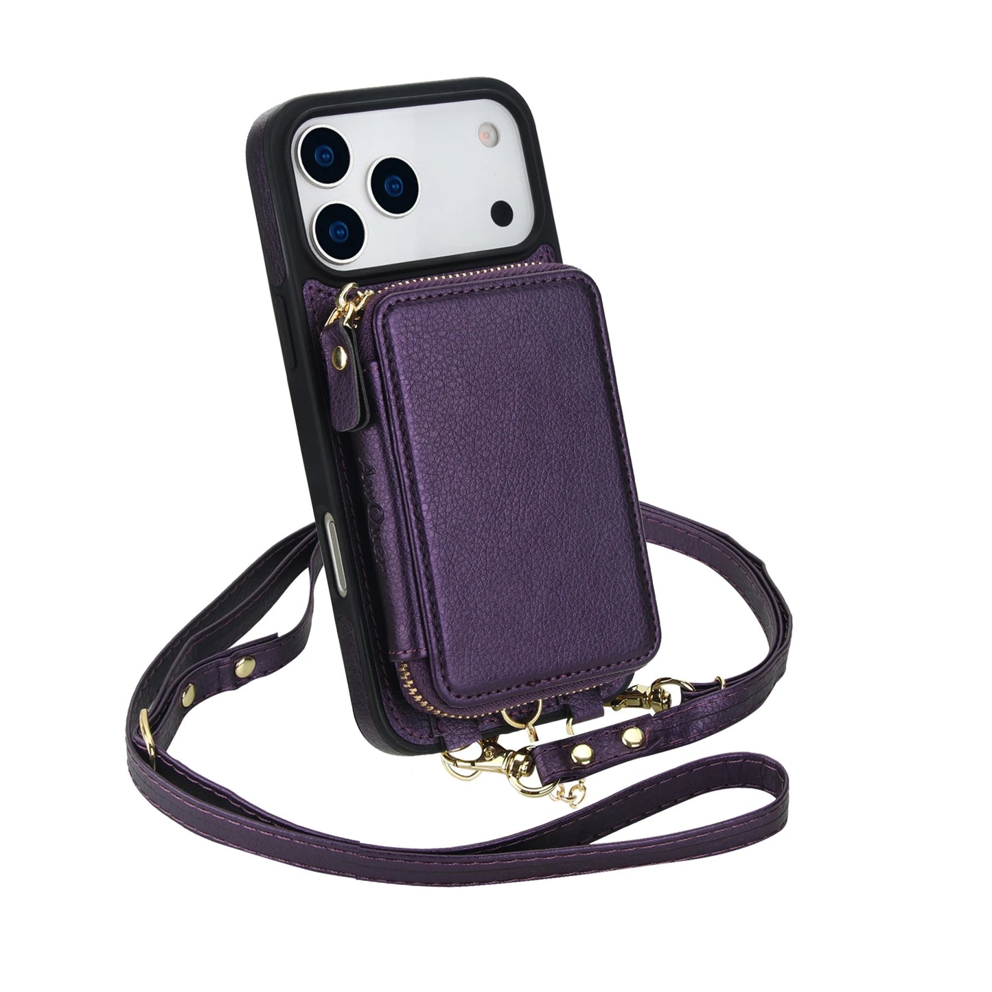 2 in 1 Detachable Crossbody Magnetic Cards Solt Wallet Leather Case For iPhone 17 Pro Max 16 Plus 15 14 13 12 Shockproof Cover
