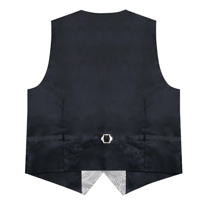Men's Vest Tie Set Paisley Tuxedo Suit Waistcoat and Necktie Hankerchief Cufflinks for Wedding Party Groom Clothing
