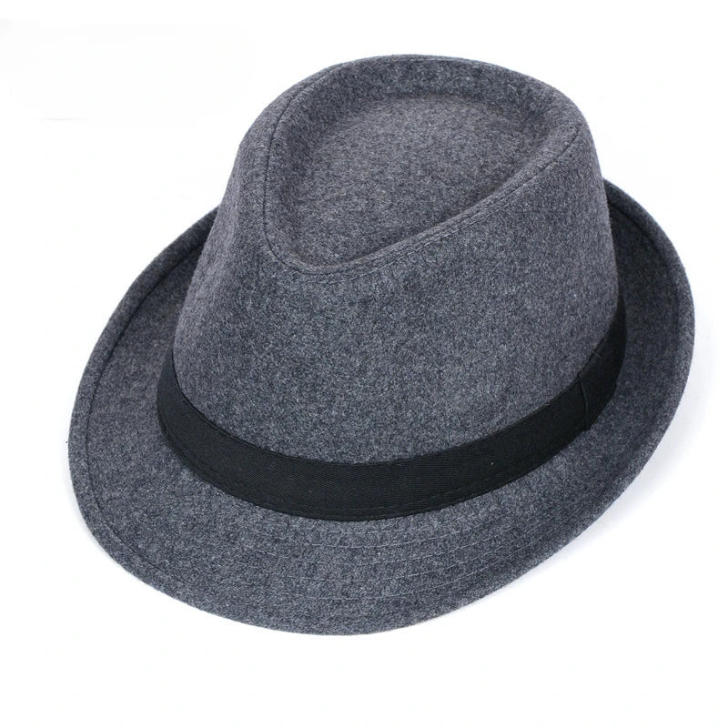 Winter Solid Fedoras For Men Top Jazz Hat Adult Bowler Hats Classic Version Chapeau Hats