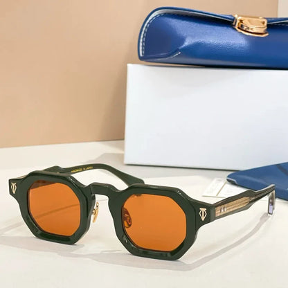 Irregulare Square Sunglasses Thick Acetate Polygon High Quality Handmade Vintage Fashion Brand Design UV400 with Case