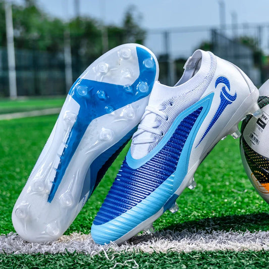 New Men Football Boots Outdoor Sport Boys Long Spikes Non Slip Breathable Match Training Cleats Soccer Shoes Adult Comfortable