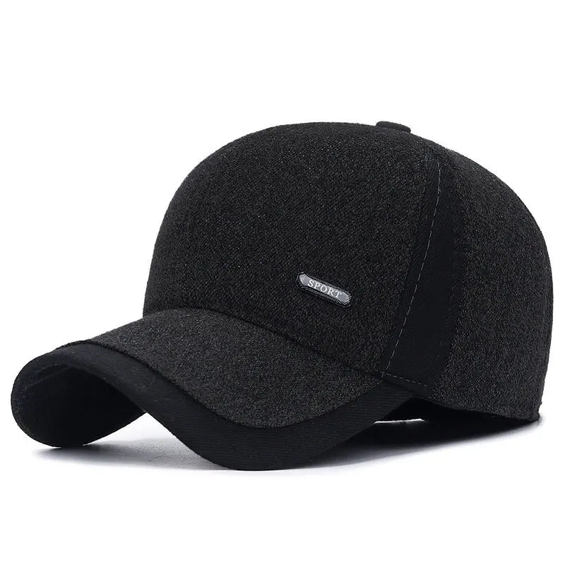 Auturnn Thick Warm Men Winter Baseball Cap With Ear Flaps, Ideal choice for Gifts