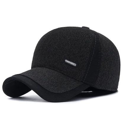 Auturnn Thick Warm Men Winter Baseball Cap With Ear Flaps, Ideal choice for Gifts
