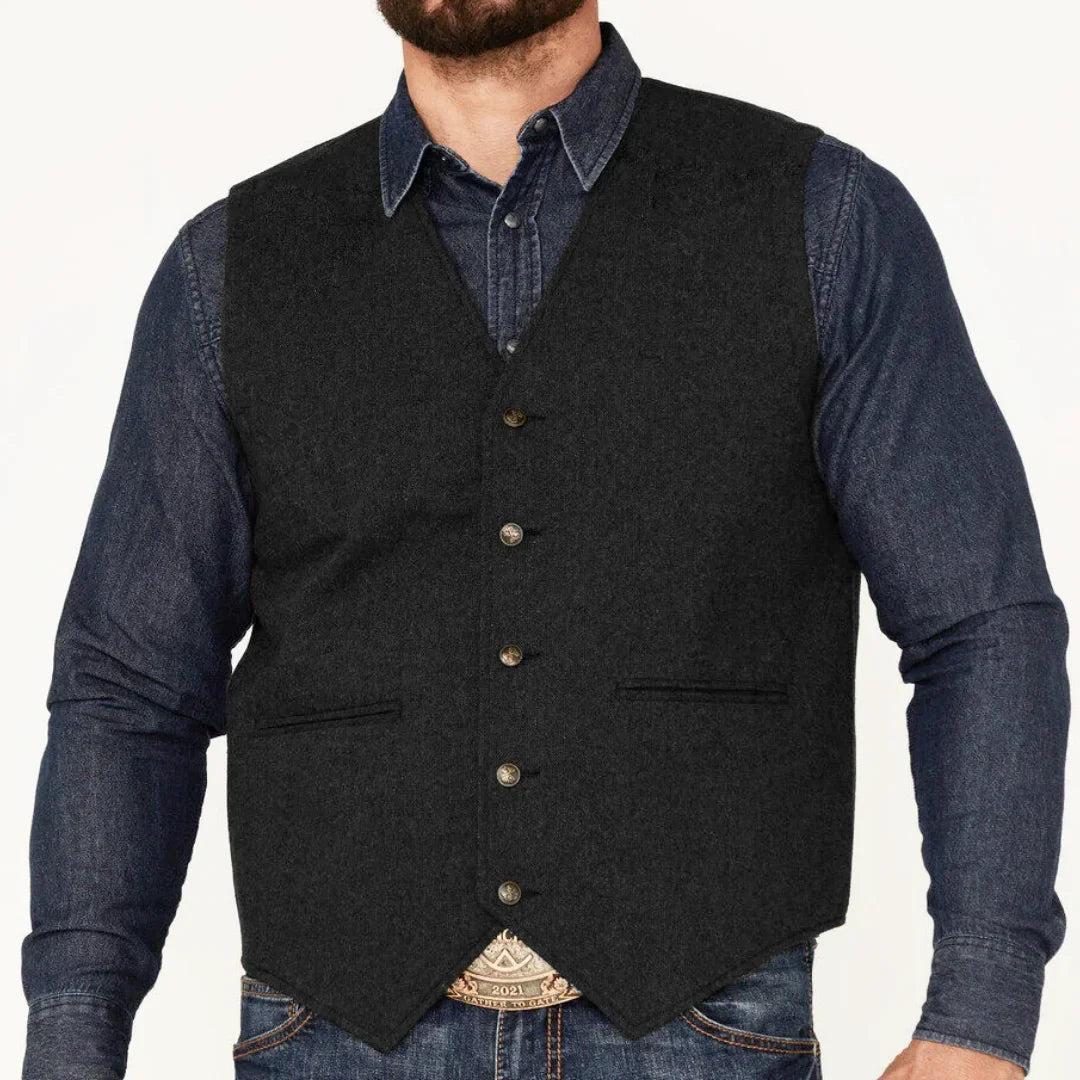 Men Vest Coffee Herringbone V Neck Single Button Waistcoat For Wedding Business Casual Formal Daily Office Work Men Suit Vest