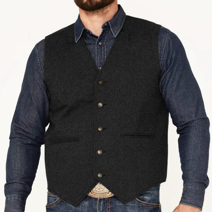Men Vest Coffee Herringbone V Neck Single Button Waistcoat For Wedding Business Casual Formal Daily Office Work Men Suit Vest