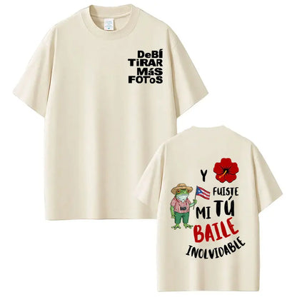 Rapper Bad Bunny Tour 2026 Graphics T-Shirt Men Women Vintage T Shirts Short-sleeved 100% Cotton Hip-hop Aesthetics T-shirts