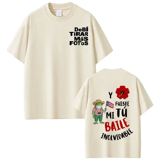 Rapper Bad Bunny Tour 2026 Graphics T-Shirt Men Women Vintage T Shirts Short-sleeved 100% Cotton Hip-hop Aesthetics T-shirts