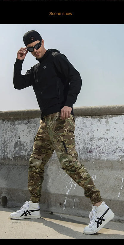 Men Camouflage Tactical Pants Camping Hiking Jogger Trousers Casual Waterproof Fashion Hunting Outdoors Casual Cargo Pants