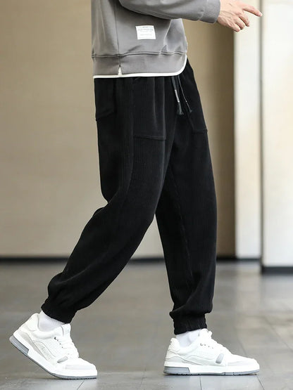 Pants Men Loose Fit Baggy Sweatpants Casual Fashion Streetwear Trend Autumn Winter Harem Joggers Trouser Male Plus SIze