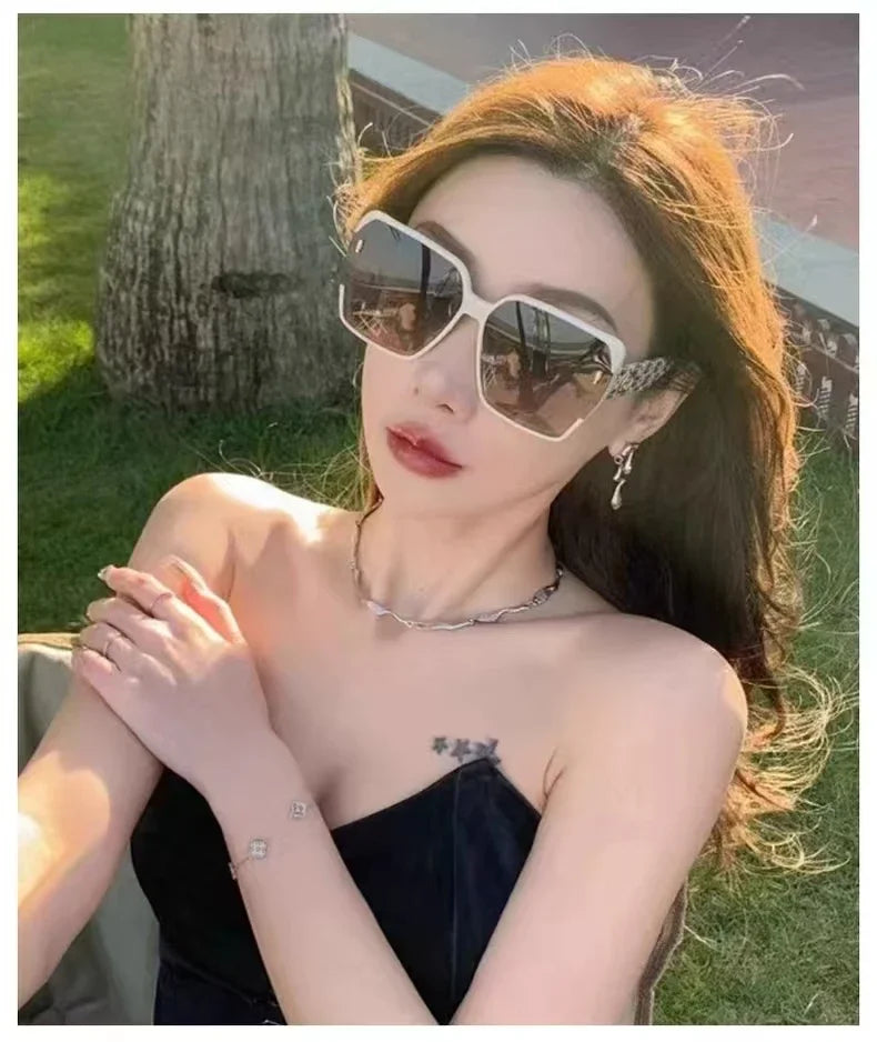 Fashion Polarized Sunglasses Internet Celebrity Sunglasses 2025 New Ins Spice Girl Style Premium Women's Sunglasses