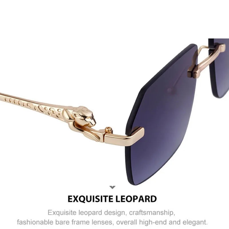 Rimless Sunglasses Women 2024 Luxe Vintage Designer Sunglasses For Men Retro Fashion Glasses De Sol Mujer Lunette Soleil Femme