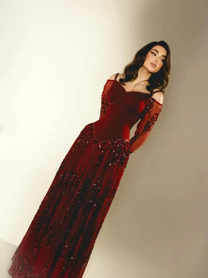 Custom Off Shoulder Corset Prom Dress Beading Chic Robes De Soirée Romantic Gala Floor Length Formal Evening Gowns 2026