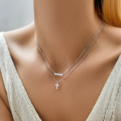 D Color Moissanite 925 Sterling Silver Stackable Pendant Necklaces Lab Diamond Link Chain Jewelry For Women Luxury Gift