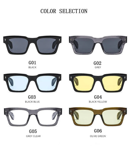 Vintage Square Sunglass Men Vacation Fashion Glasses Retro Sunglasses Women Trendy Fashion Glasses Gafas De Sol Hombre Zonnebril
