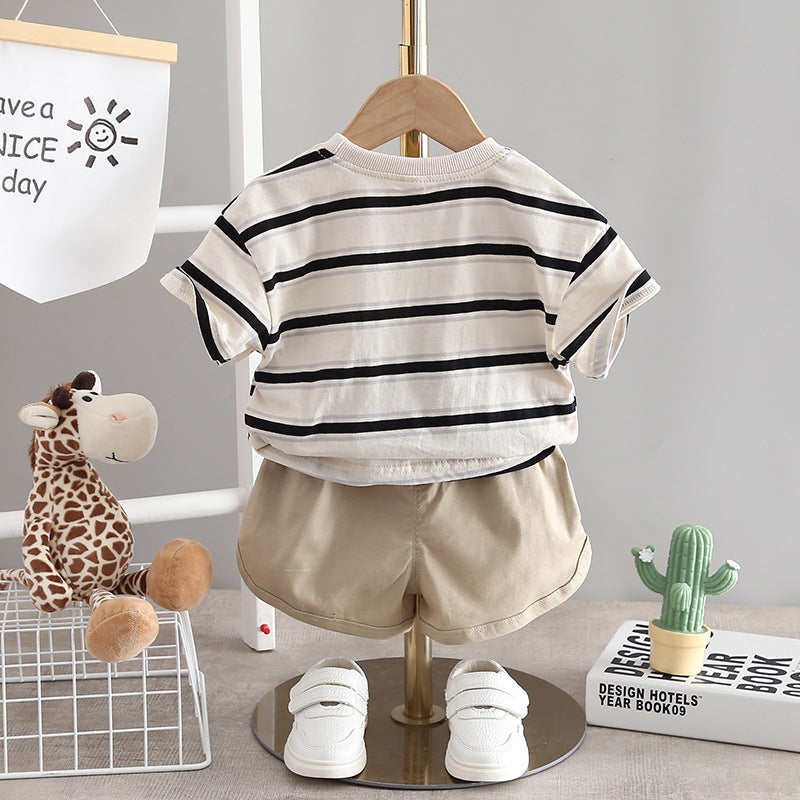New Summer Baby Boys Clothes Suit Children T-Shirt Shorts 2Pcs/Sets Girls Clothing Infant Casual Costume Kids Tracksuits