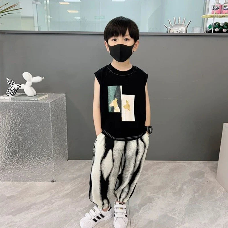 Vest Set Boy´s Clothing Children's From 8 12 Years Shorts Summer Suit Kids Boys Child Boutique 4 Wear Clothes Toddler T-shirt 7