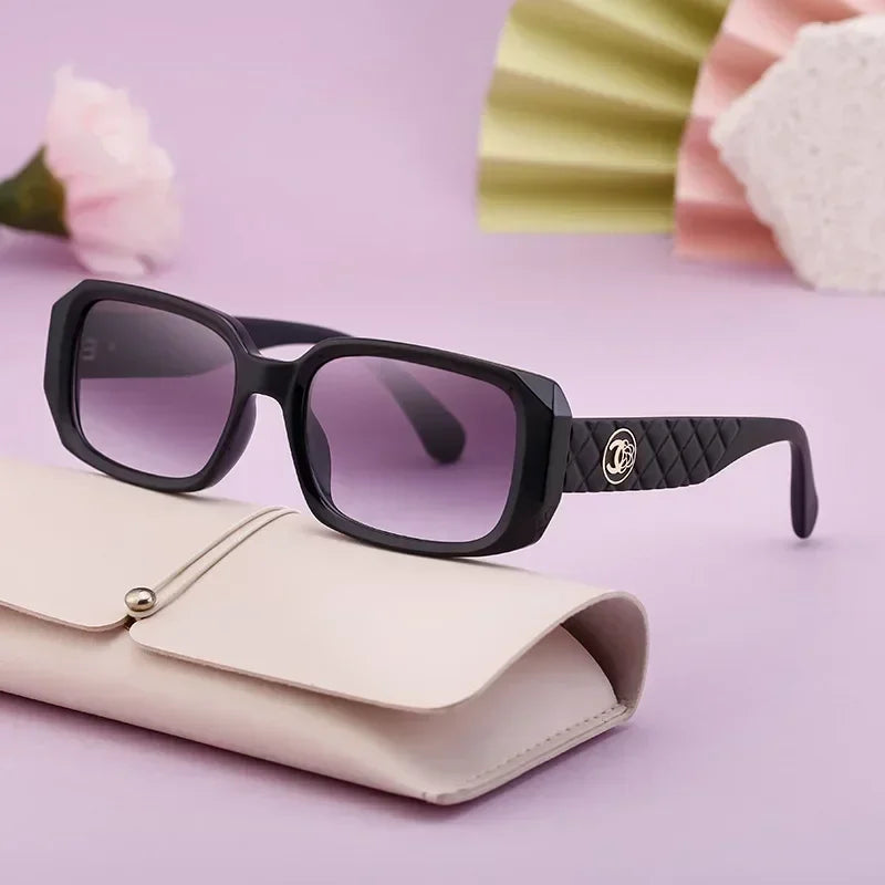 New Luxury Designer UV400 Sun Glasses for Women Men Trendy Rectangle Sunglasses Ladies Retro Fashion Cool Gafas De Sol Sunglass