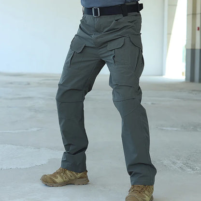 Summer Multi-pocket Work Tactical Pants Men Outdoor Waterproof Sports Hiking Climbing Pants Combat Military Cargo Trousers