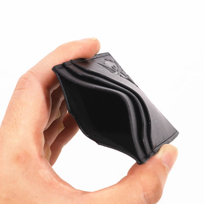 Portefeuille Bat ID pour hommes, étui porte-cartes fin en cuir avec découpe visage masque de super-héros, cadeau pour mari, adolescent, petit ami