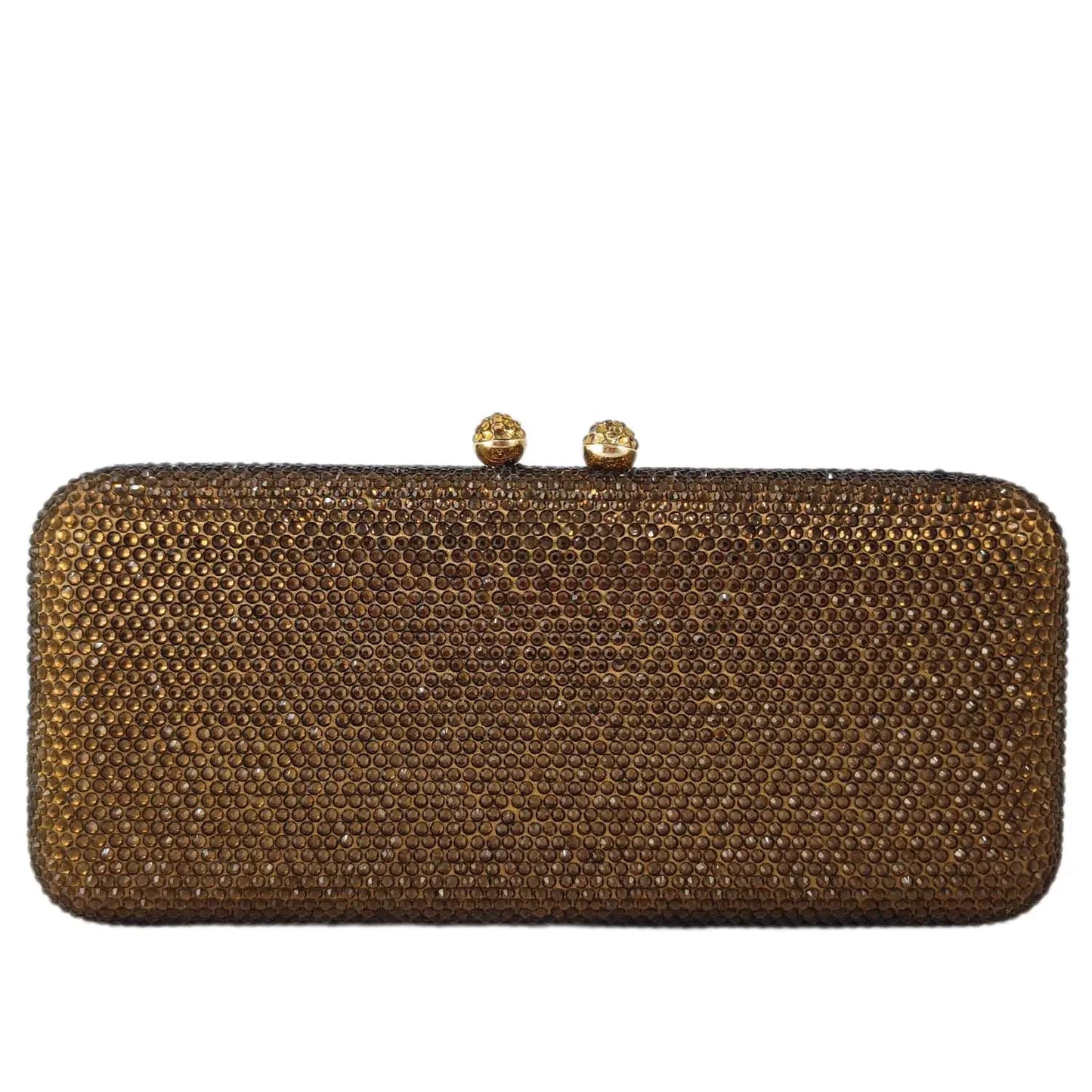 Women Brown Crystal Evening Bag Formal Party Dinner Rhinestone Handbags and Purses Bridal Diamond Clutch Purse