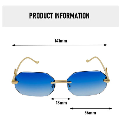 Fashion Rimless Sunglasses Women 2026 Oval Glasses Luxury UV400 Protection Dropshipping Lentes De Sol Mujer Lunette Soleil Femme