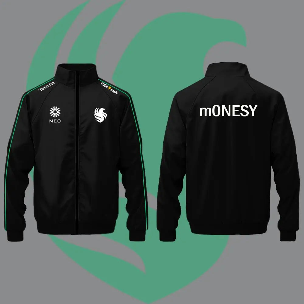 Autumn And Winter CS2 Falcon E-sports Club Uniforms Players Daily Casual Black Jacket Fans Must-have Custom Stand Collar Jacket