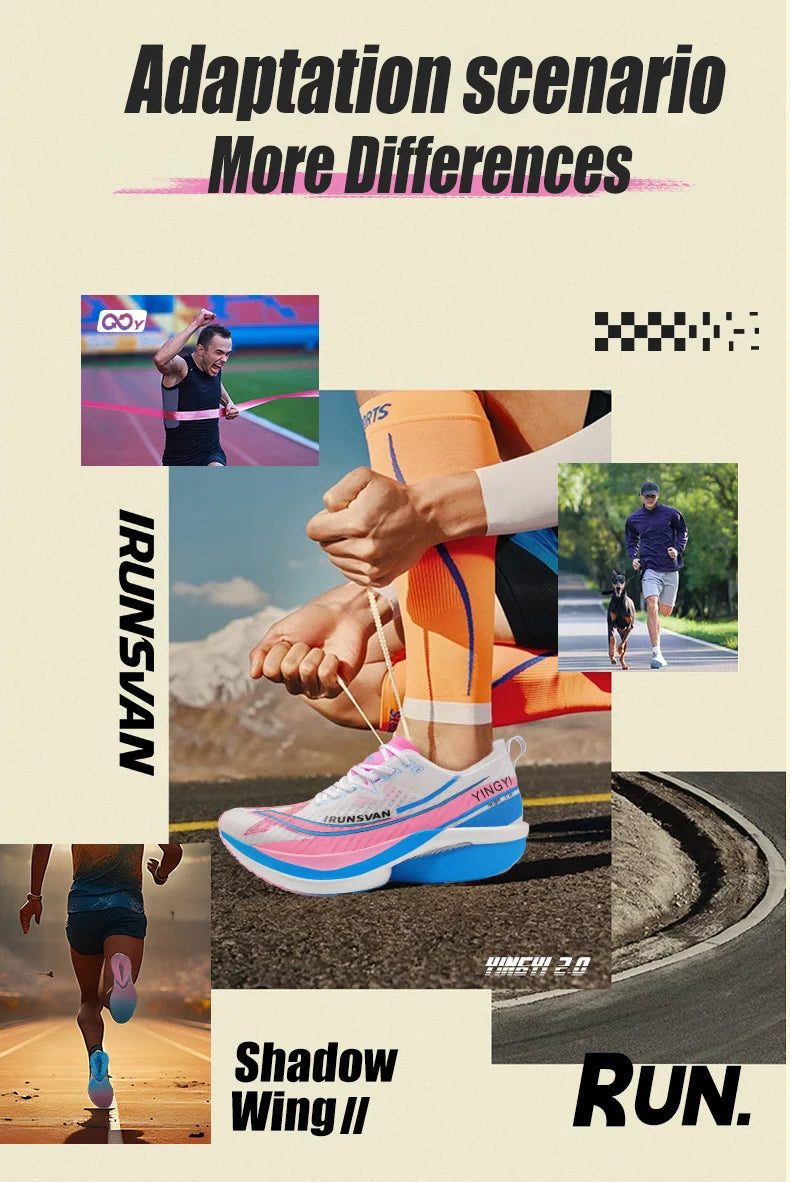 Shadow Wing 2.0 Carbon Plate Professional Marathon Running Shoes Men Lightweight Cushioning Training Outdoor Sneakers