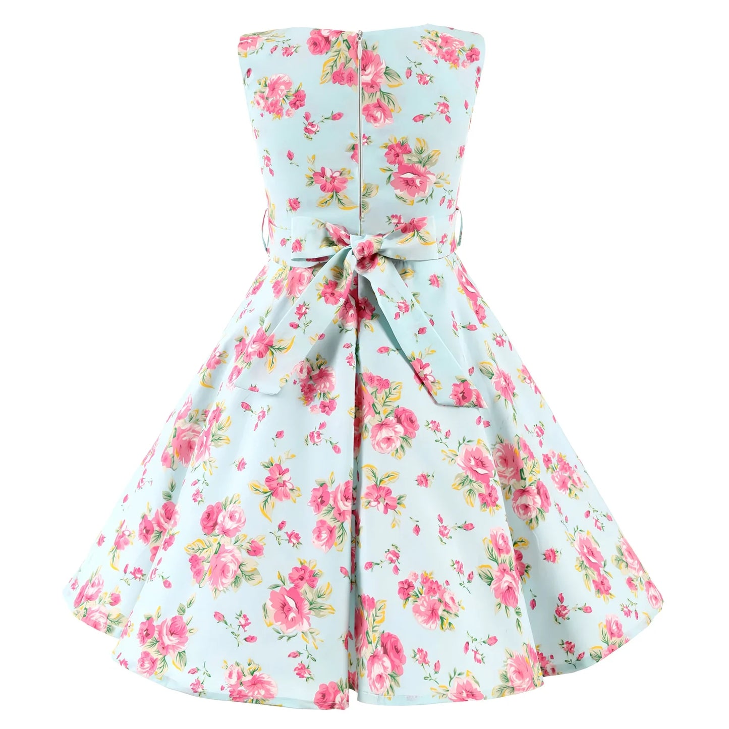 Girl's Retro Dress,Summer Princess Sleeveless Polka Dots Cotton Lightthin Romantic Floral 50s Vintage Dress Party Wedding Daliy
