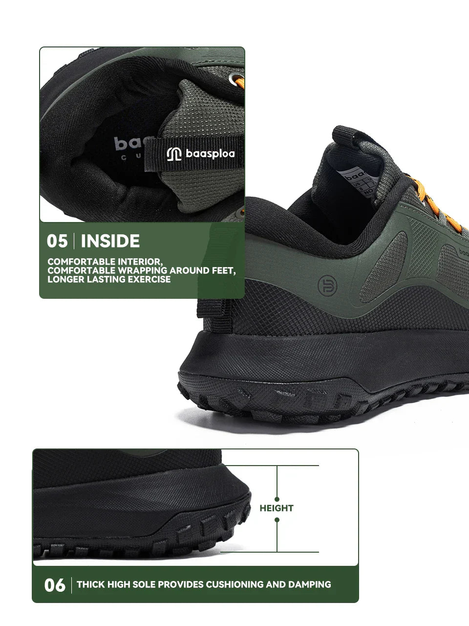 Men Hiking Shoes Casual Lightweight Lace-Up Walking Shoes Male Outdoor Waterproof Camping Resistant Non Slip Sneakers