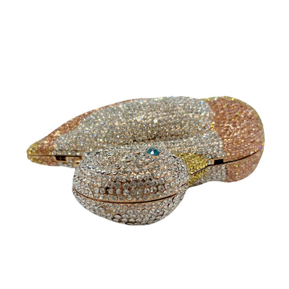 New Product Colorful Jewelry Crystal Swan Evening Bag Luxury Ladies Boutique Evening Bag With High Quality