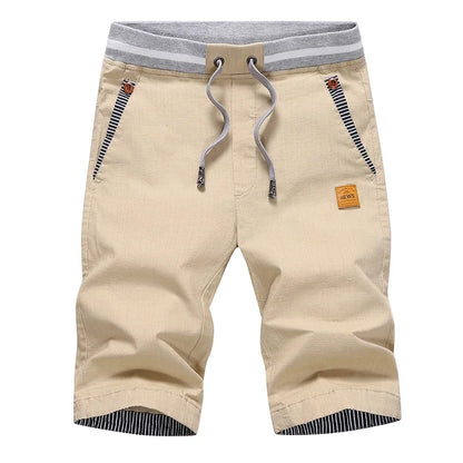 Men's Shorts Hot 2024 Summer Casual Cotton Fashion Style Boardshort Bermuda Male Drawstring Elastic Waist Breeches Beach Shorts