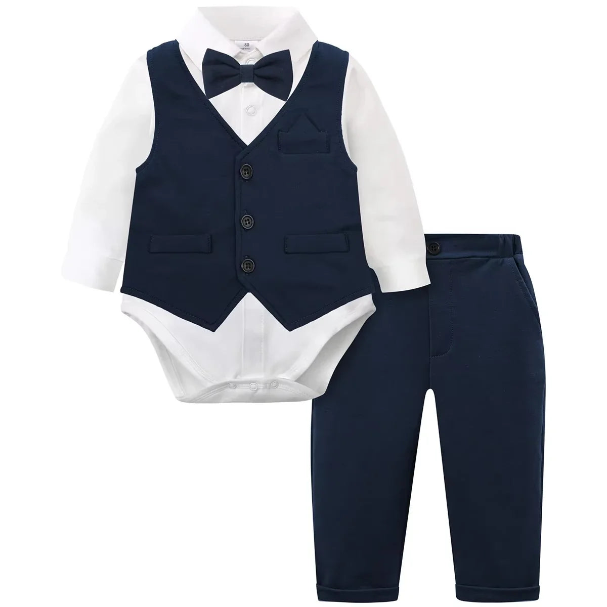 Baby Tuxedo Boys Suit Infant Wedding Gentleman Formal Dress Easter Ring Bearer Outfit Set Toddler Birthday Party Gift Clothes