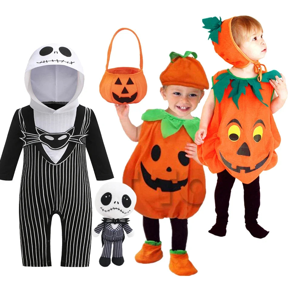 Baby Girl Pumpkin Costume Boy Jack Xmas Halloween Cosplay Costume Cosplay Stage Performance Party Clothing