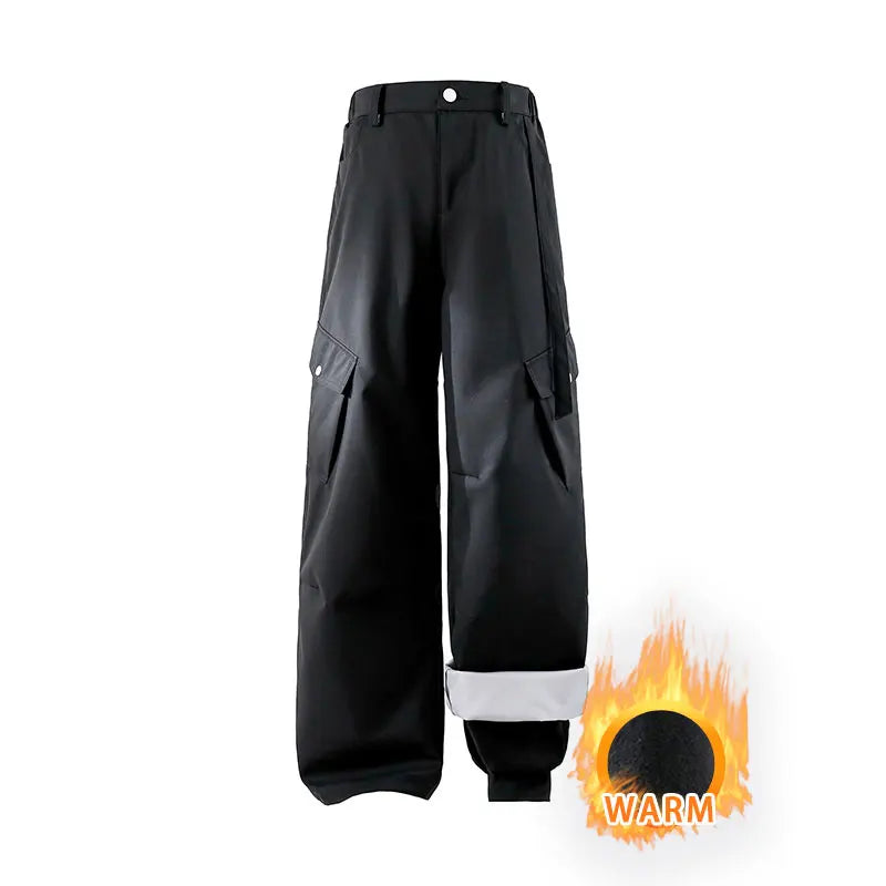 Outdoor Hiking Pants Woman 3 In 1 Removable Fleece Waterproof Camping Trousers Winter Large Pocket Windproof Cycling Travel Pant