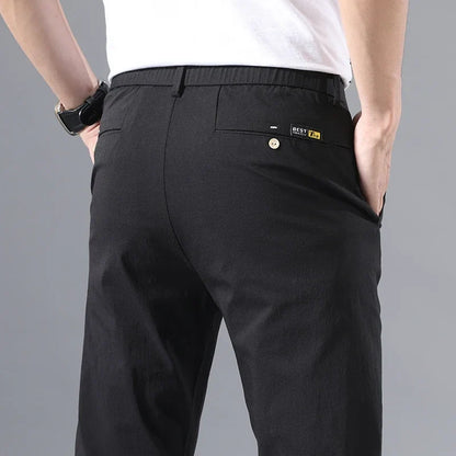 Spring Summer Thin Slim Men Casual Pants Classic Business Cotton Stretch Golf Trousers Korean Fashion Male Clothing Pants