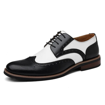 2026 New Brocker-carved Derby Men's Shoes Spring Summer New Business Formal Casual Shoes Male Fashion Big Size Leather Shoe Man